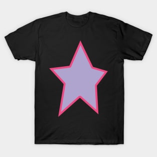 Lavender Star Pink Out Line Graphic T-Shirt